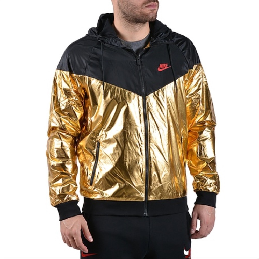 NIKE SPORTSWEAR WINDRUNNER JACKET METALLIC GOLD